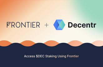 Frontier x Decentr = Native $DEC Staking on Mobile📱