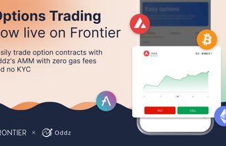 Crypto Options Trading live on Frontier with Oddz Finance